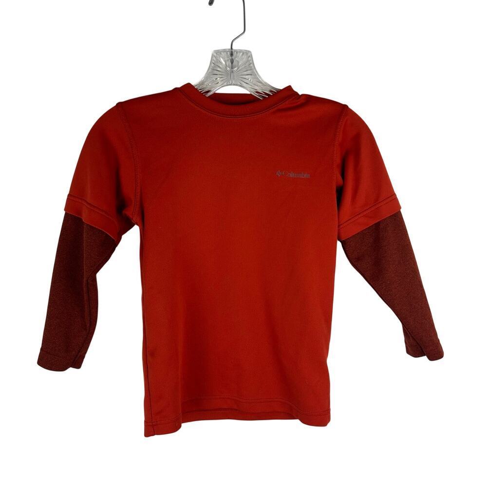 Columbia‎ Boys Long Sleeve Shirt Size 6 Orange Layered